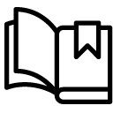 bookmarked book 2 line Icon