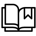 bookmarked book 2_1 line Icon