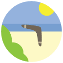 boomerang flat Icon