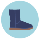 boots Flat Round Icon