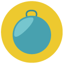 bouncy ball Flat Round Icon
