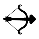 bow and arrow glyph Icon