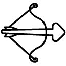 bow and arrow line Icon