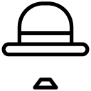 bowler hat line Icon