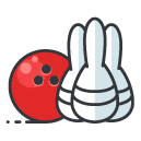 bowling Filled Outline Icon