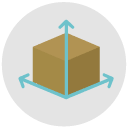 box resize Flat Round Icon