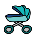 boy stroller Doodle Icons