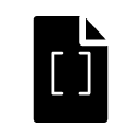 brackets document glyph Icon