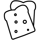 bread slices line Icon