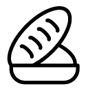 bread with meal line Icon