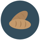 bread Flat Round Icon