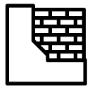 brick wall line Icon
