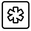 britisch medical square line Icon