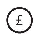 british pound line Icon