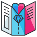 brochure Filled Outline Icon