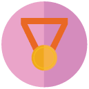 bronze medal flat Icon