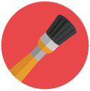 brush Flat Round Icon