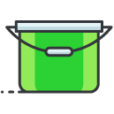 bucket Filled Outline Icon