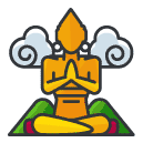 buddha Filled Outline Icon