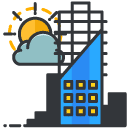 building construction Filled Outline Icon