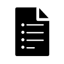 bulletpoints document glyph Icon