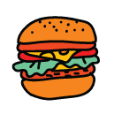 burger Doodle Icons