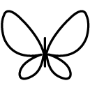 butterfly line Icon