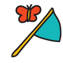 butterfly net Doodle Icon