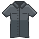 button up shirt Filled Outline Icon