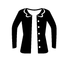 button-up vest glyph Icon