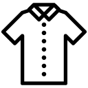 buttoned t shirt line Icon