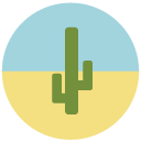 cactus Flat Round Icon