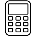 calculator line Icon