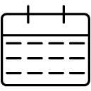 calender lines line Icon