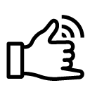 call hand gesture line Icon
