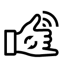 call refresh hand gesture line Icon