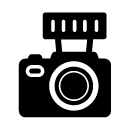 camera flash glyph Icon