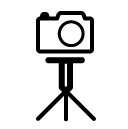 camera stand line Icon