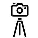 camera tripod line Icon