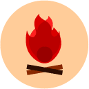 campfire flat Icon