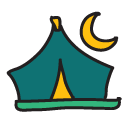 camping Doodle Icon