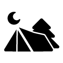 camping glyph Icon