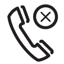 cancel Phone line Icon