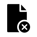 cancel document glyph Icon