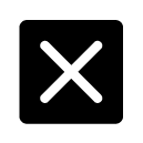 cancel square glyph Icon