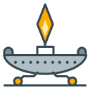 candle Filled Outline Icon