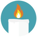 candle Flat Round Icon