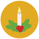 candle Flat Round Icon