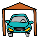 car park Doodle Icon
