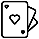 cards of hearts line Icon